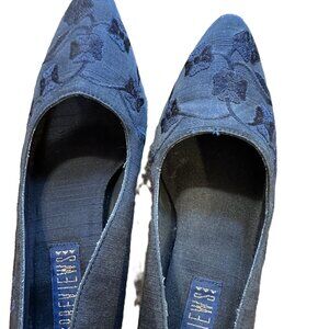 Vintage cloth party pumps - 1 inch heels